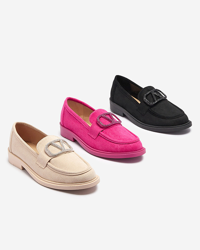 Mocasini de damă fucsia cu decor Fogras- Footwear