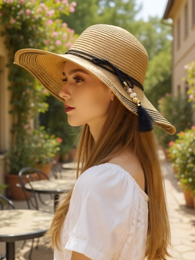 Royalfashion Pălărie de paie pentru femei Rionnav
