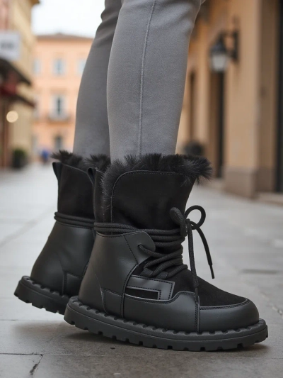 Botine de zăpadă cu șireturi pentru femei Royalfashion Viovi