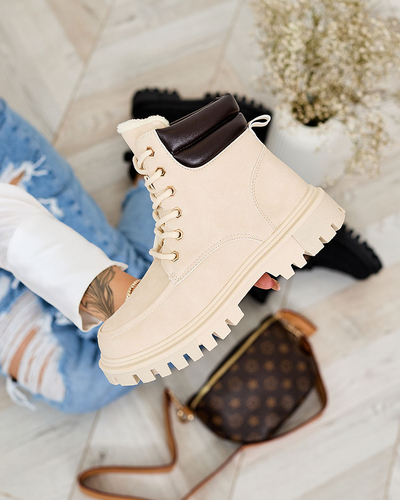 Royalfashion Trappers bej pentru femei Saramellia