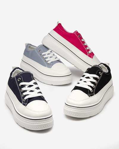 OUTLET Tenisi dama albastri si gri pe platforma Veritar - Incaltaminte