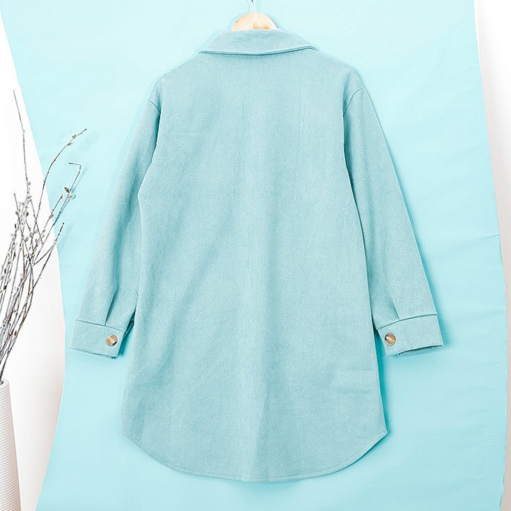 Geacă de cămașă oversize pentru damă ecologică de menta pentru femei - Îmbrăcăminte