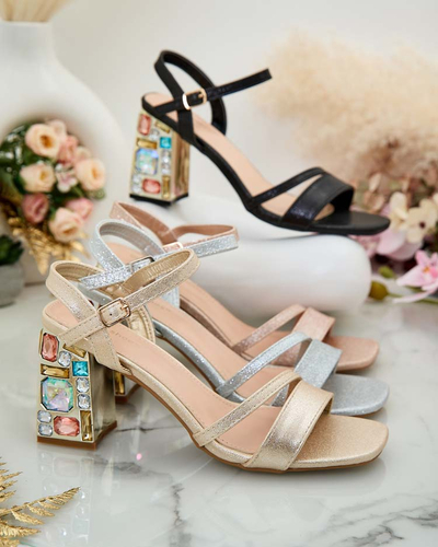 Royalfashion Sandale de damă Solepte cu strasuri