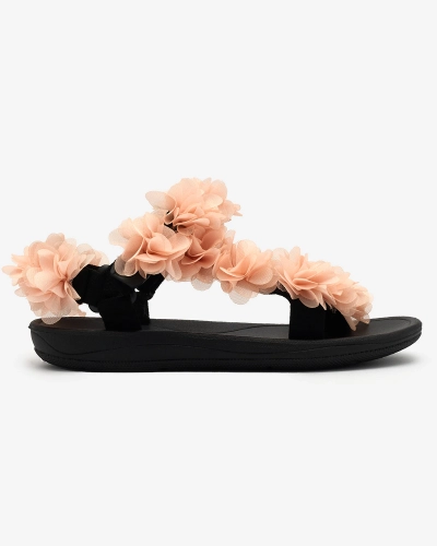 Royalfashion Sandale de damă pudrate cu flori Alferroy