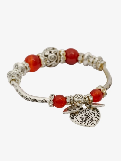 Brățară de damă cu inimioare Heart Glitz