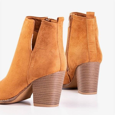 Botine maro cizme de cowboy a'la pe un post mai înalt Mevelyno - Încălțăminte
