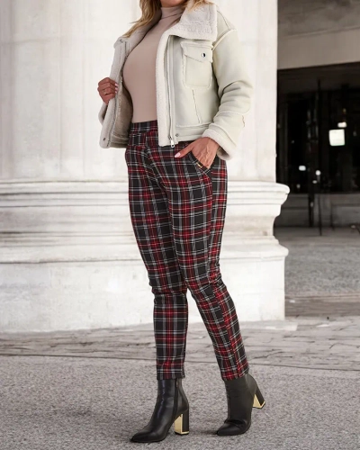 Royalfashion Pantaloni teggings călduroși pentru femei PLUS SIZE