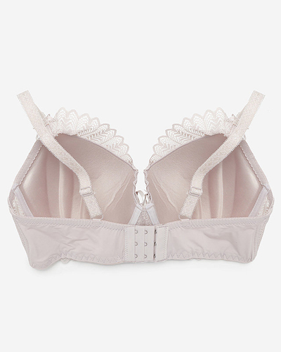 Sutien de damă bej din dantelă - Lenjerie intimă
