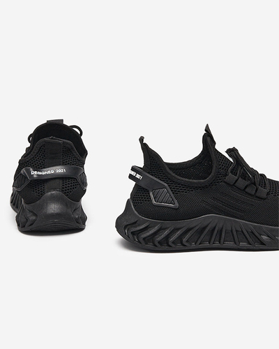 Royalfashion Pantofi sport de damă din material textil de culoare neagră Ltoti