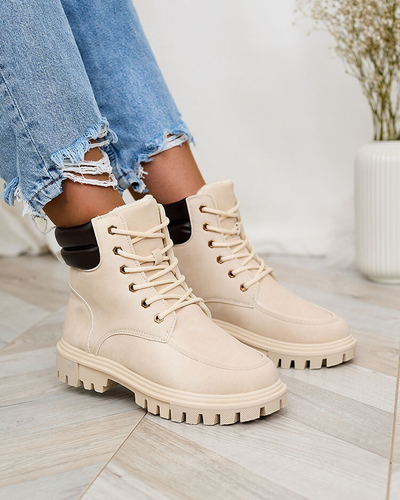 Royalfashion Trappers bej pentru femei Saramellia