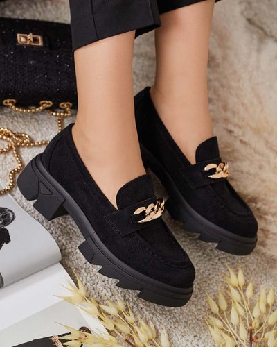 Royalfashion Mocasini din eco-suede cu ornament Zaffix