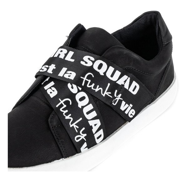 Ghete negre cu inscripție Virginia - Încălțăminte