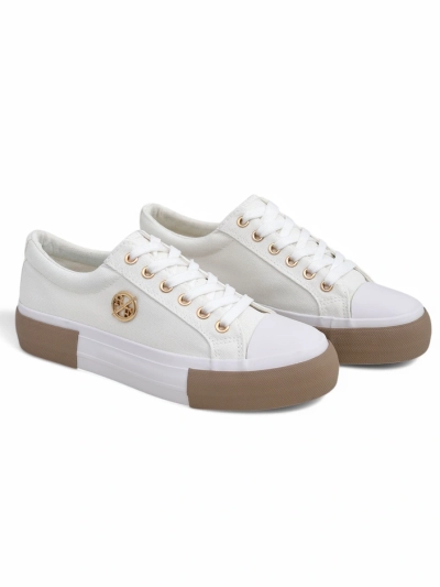 Adidași albi de damă Aurelio Canvas
