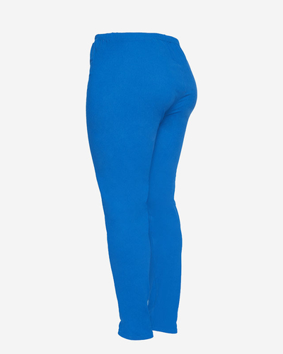 Jambiere de damă Cobalt din bambus PLUS SIZE - Îmbrăcăminte
