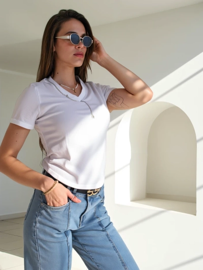 Royalfashion Top de bumbac pentru femei