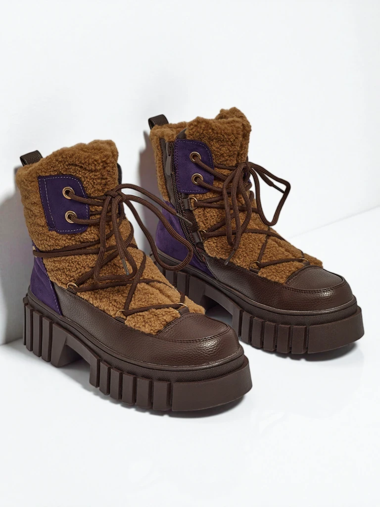 Botine workeri de damă cu blană Cindora