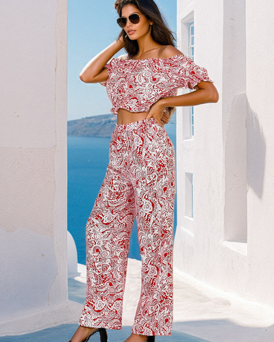 Royalfashion Set imprimat din două piese pentru femei