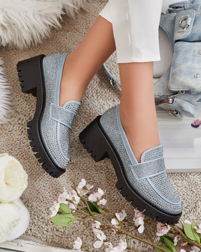 Royalfashion Mocasini de damă cu zirconii Epolls