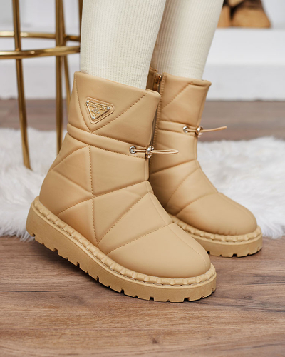 Royalfashion Camel cizme de damă a'la cizme de zăpadă Oterika