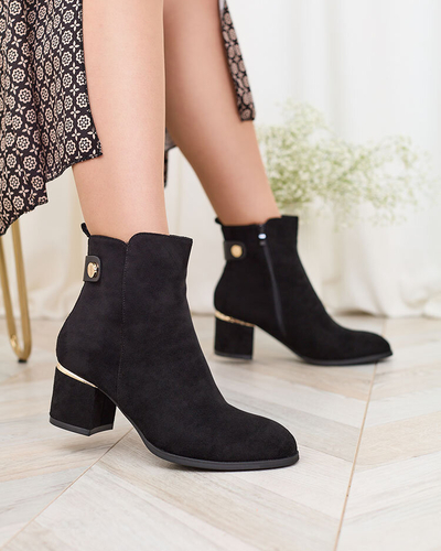 Royalfashion Cizme stiletto joase de damă în negru Dogdas