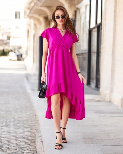 Rochie midi Royalfashion pentru femei cu tiv asimetric