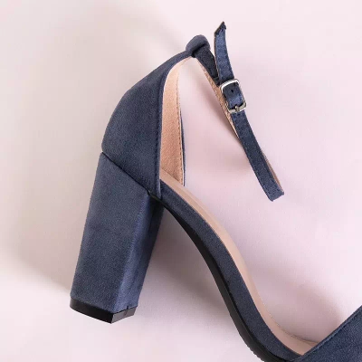 OUTLET Sandale de dama albastre bleumarin pe postul Anniet - Încălțăminte