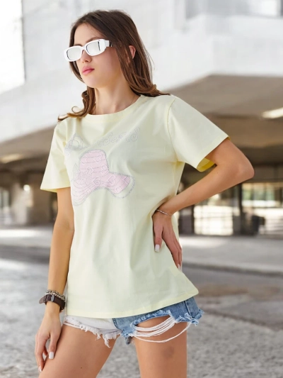 Royalfashion Bluză din bumbac pentru femei cu imprimeu