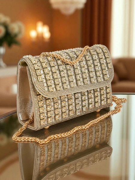 Royalfashion Kopertowo torebka damsko z cyrkoniami Elira Dusk