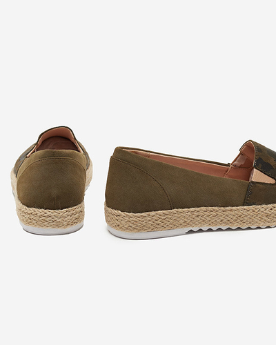 OUTLET Espadrile verzi dama Nuhente camo - Pantofi