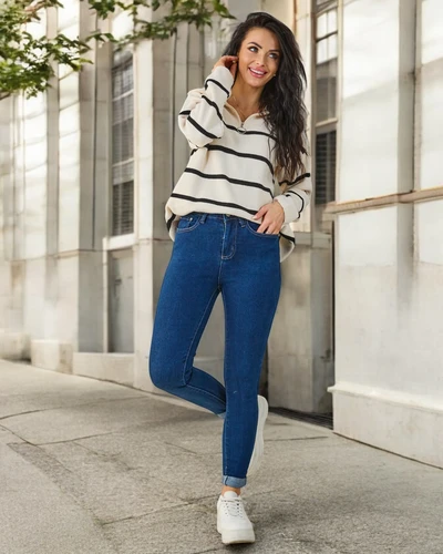 Royalfashion Blugi skinny din bumbac pentru femei