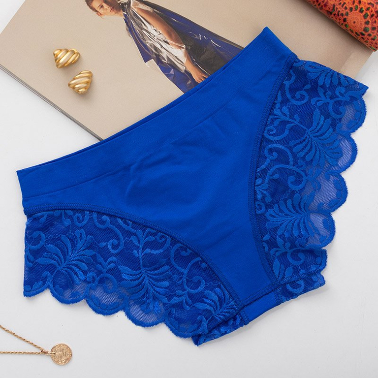Chiloți pentru femei din dantelă cobalt - Lenjerie intimă