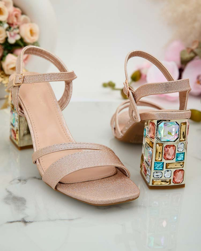Royalfashion Sandale de damă Solepte cu strasuri