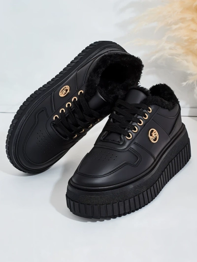 Royalfashion Adidași călduroși de damă cu blană Rozit