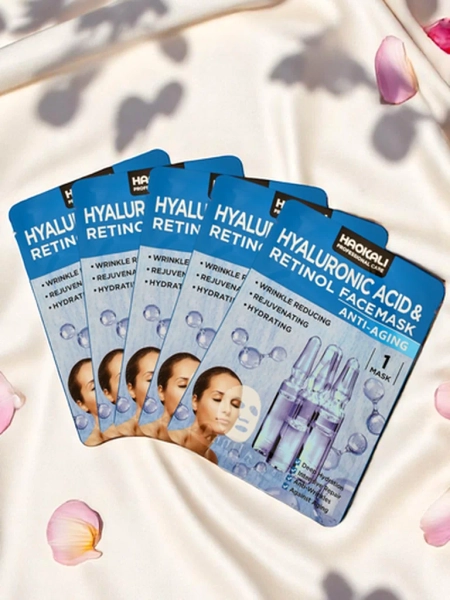 Haokali - Masca de față cu acid hialuronic și retinol - hidratează, revitalizează și reduce ridurile