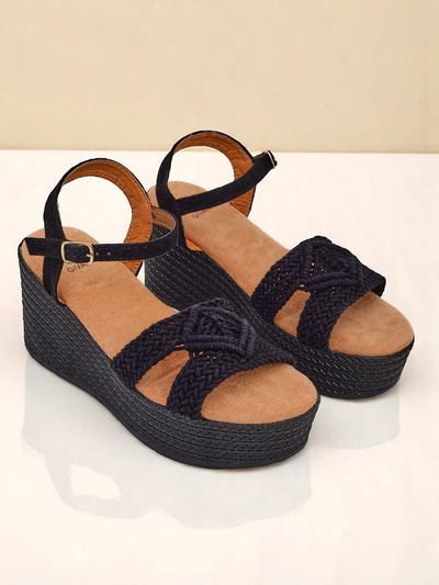 Royalfashion Sandale cu platformă pentru femei împletite Sunny Day