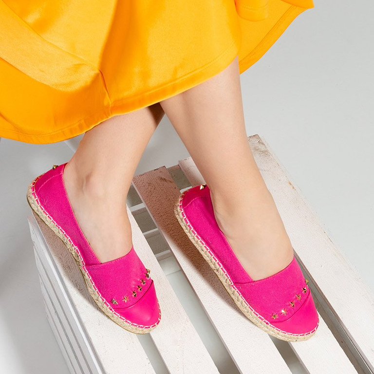 OUTLET Espadrile dama fuchsia cu stelute Fraus - Pantofi