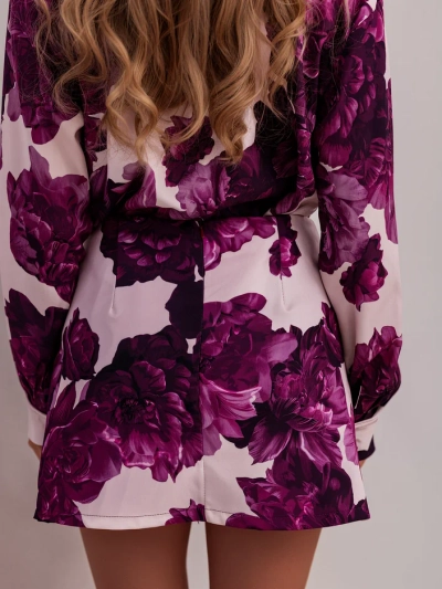 Set floral Royalfashion pentru femei cu blazer legat și pantaloni scurți