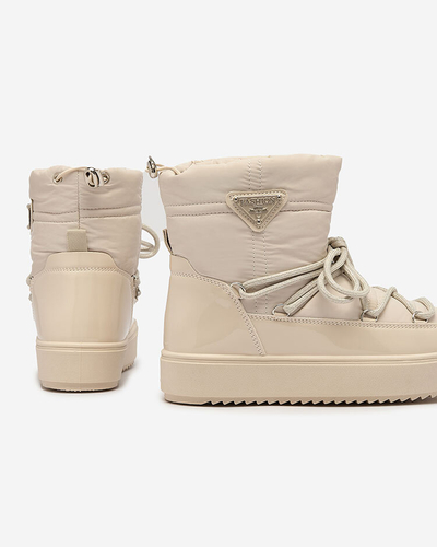Royalfashion Cizme de damă slip-on cizme de zăpadă a'la în bej Nevsone