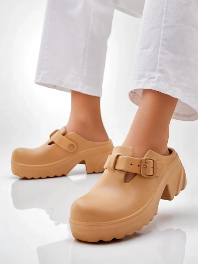 Sandale cu toc din cauciuc pentru femei Royalfashion Voxones