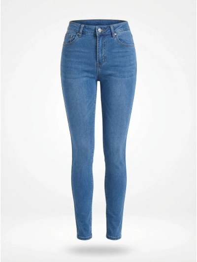 Royalfashion Jeans din bumbac pentru femei cu croi conic
