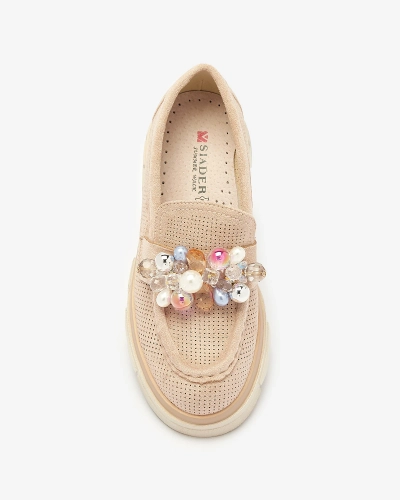 Mocasini de damă maro deschis de culoare maro deschis Peloga- Footwear