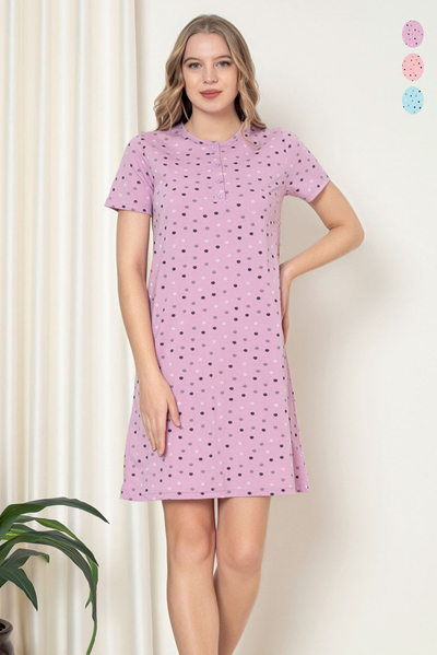 Royalfashion Cămașă de noapte cu buline pentru femei