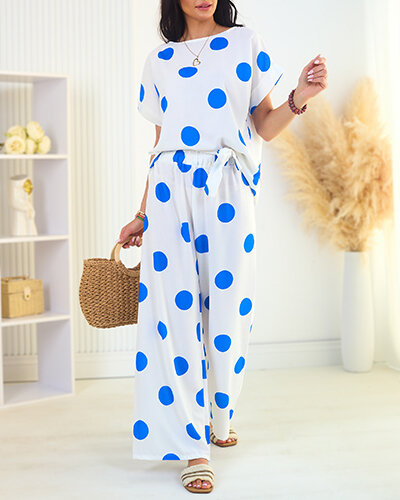 Royalfashion Set de mazăre pentru femei alb cobalt