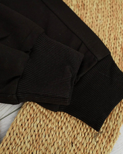 Pantaloni de trening negri de damă - Îmbrăcăminte