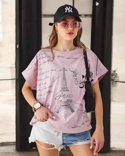 Royalfashion Tricou din bumbac pentru femei Good Paris