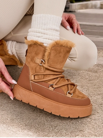 Bocanci de zapada cu sireturi pentru femei Royalfashion Liloz