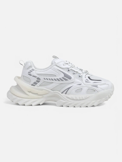 Gloriosa Alb Sneakers Damă din Piele Ecologică