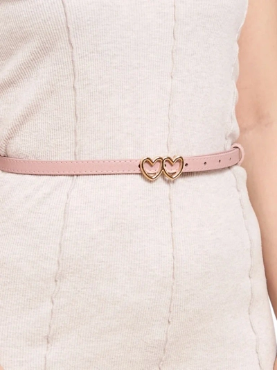 Curea subțire de damă pentru pantaloni, casual, cu cataramă în formă de inimioară