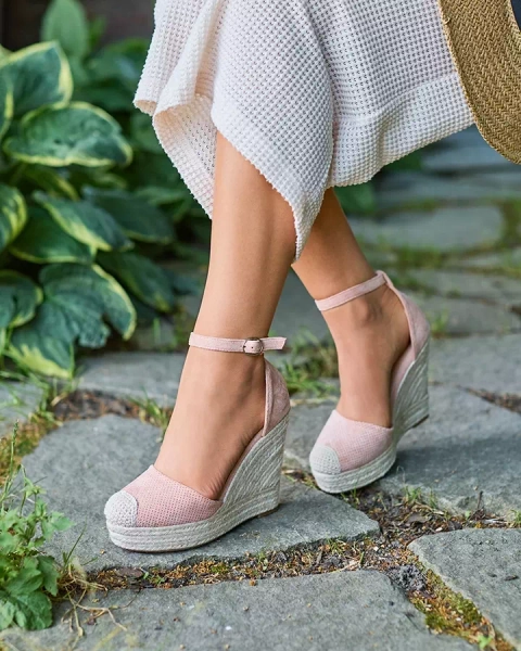 Royalfashion Sandale cu toc Meylasi roz pentru femei