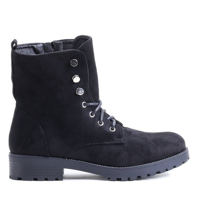 Czarne, ocieplane traperki Parker- Obuwie